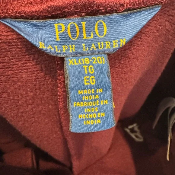 Polo by Ralph Lauren Kids Maroon Joggers - Size XL - Picture 5 of 8